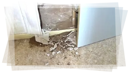 l'humidité dans un mur en pisé enduit de ciment